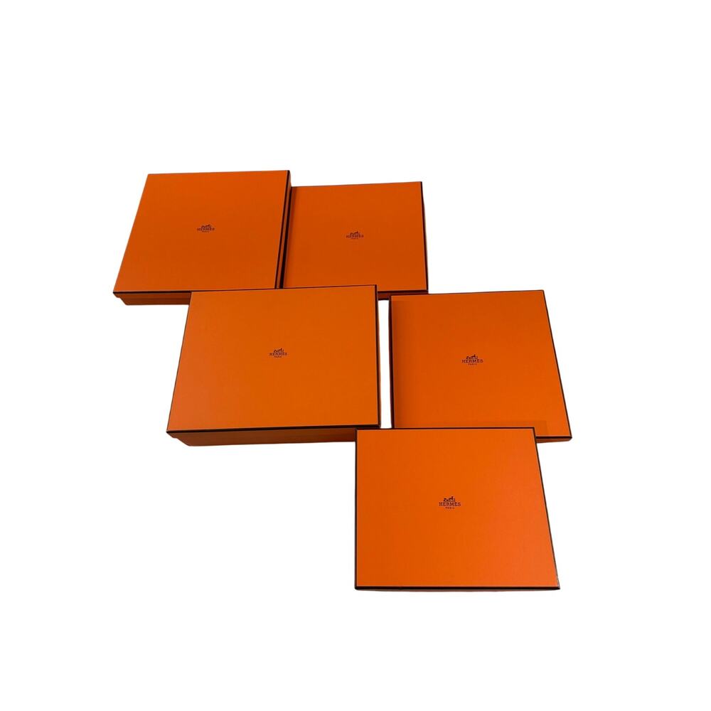 Hermès Paris Orange Gift Boxes Lot of 5 Assorted Sizes Authentic Empty Boxes